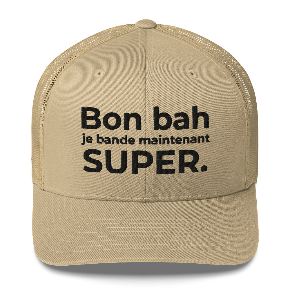 Casquette brodée Bon bah je bande maintenant super Kaki - Sedurro