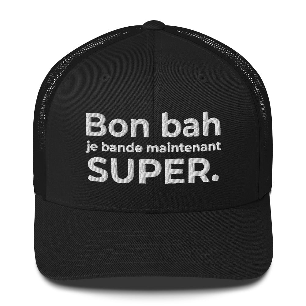 Casquette brodée Bon bah je bande maintenant super Noir - Sedurro