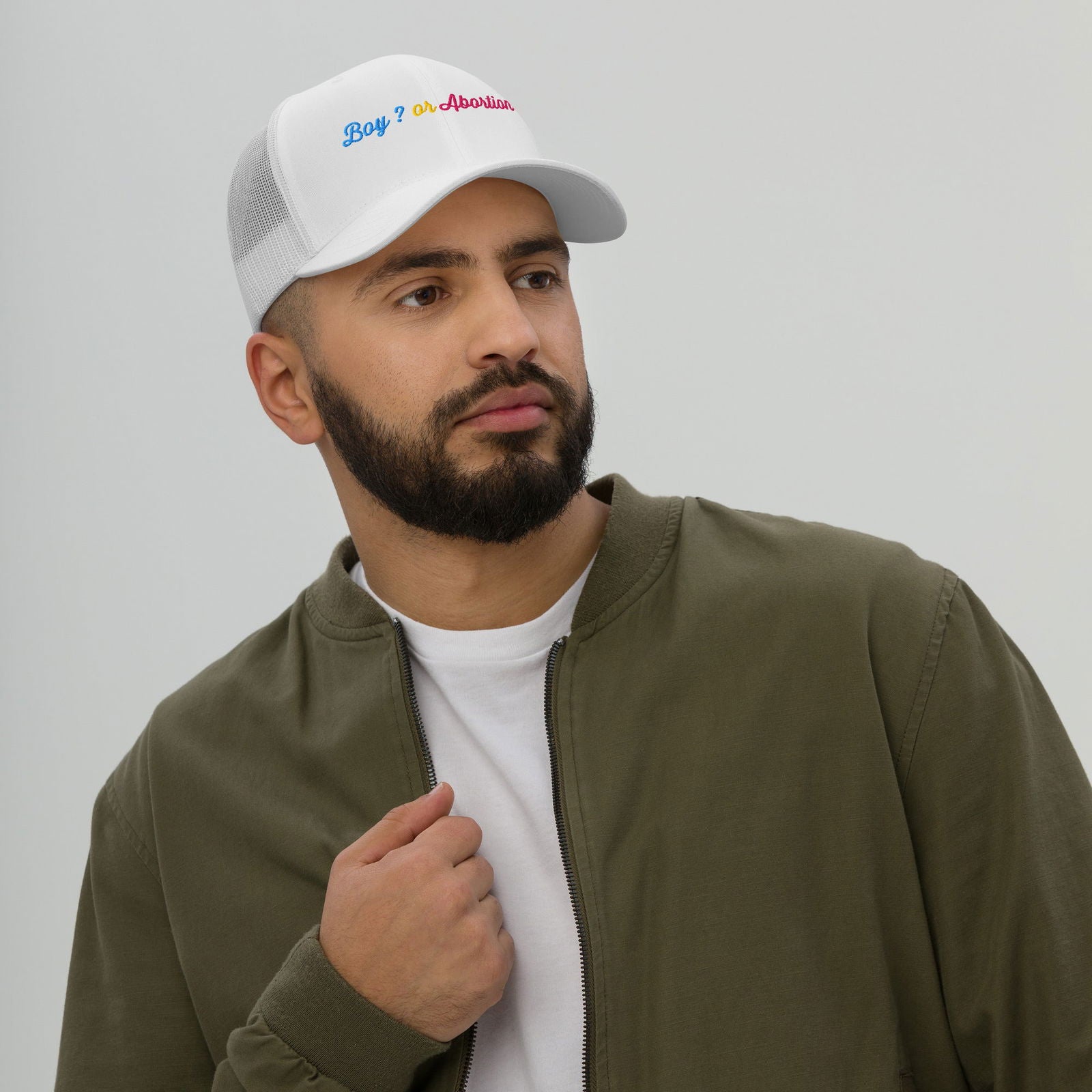 Casquette brodée Boy or abortion gender reveal - Sedurro