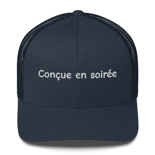 Casquette brodée Conçue en soirée Bleu Marine - Sedurro