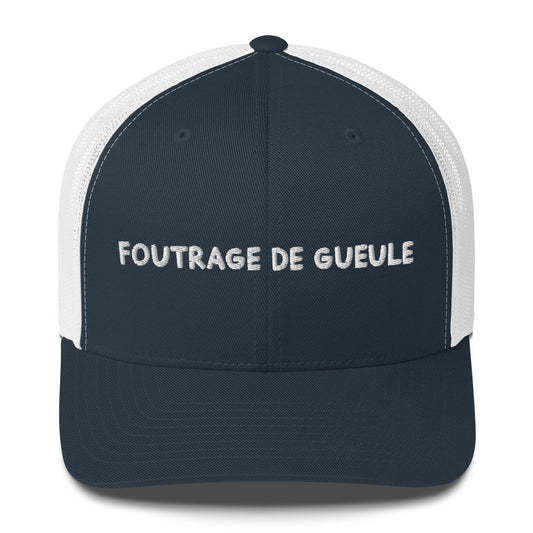 Casquette brodée Foutrage de gueule Bleu Marine Blanc - Sedurro