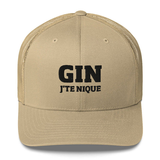 Casquette brodée Gin j'te nique Kaki - Sedurro