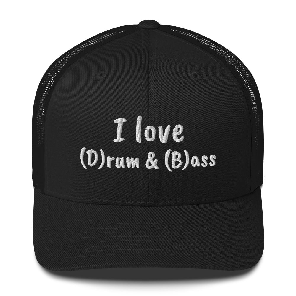 Casquette brodée I love (d)rum and (b)ass Noir - Sedurro