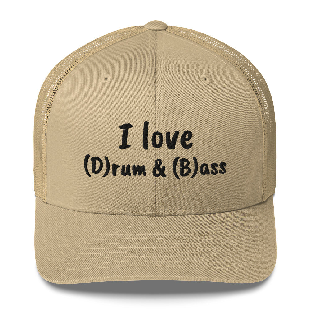 Casquette brodée I love (d)rum and (b)ass Kaki - Sedurro