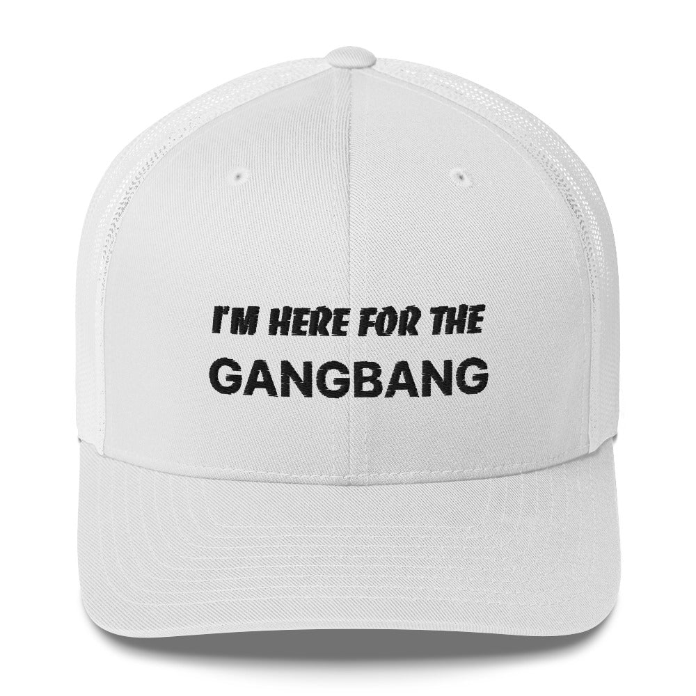 Casquette brodée I'm here for the gangbang Blanc - Sedurro