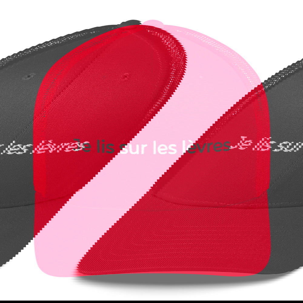 Casquette brodée Je lis sur les lèvres Rouge - Sedurro