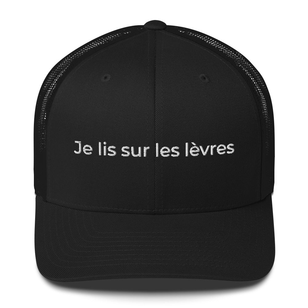 Casquette brodée Je lis sur les lèvres Noir - Sedurro