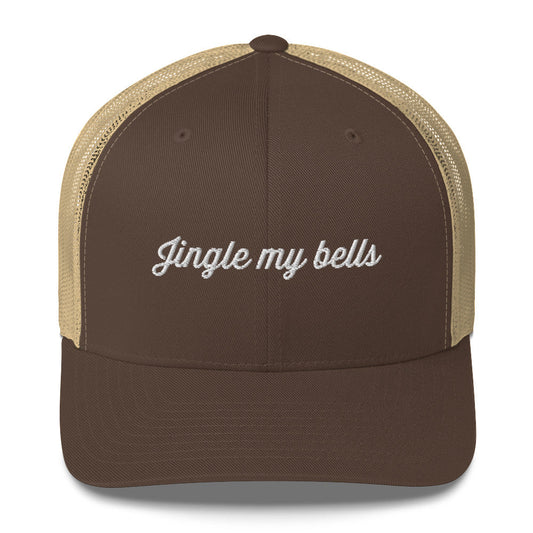 Casquette brodée Jingle my bells Christmas Marron Kaki - Sedurro