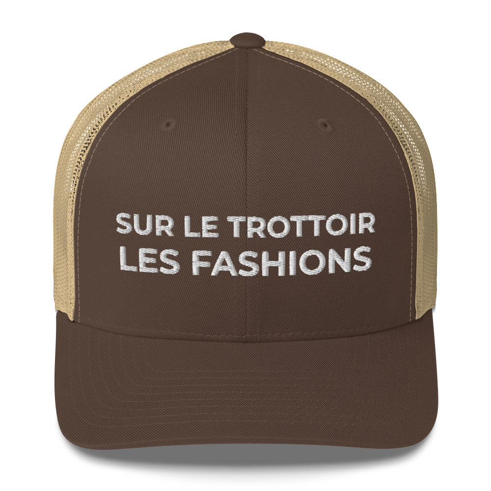 Casquette brodée Sur le trottoir les fashions Marron Kaki - Sedurro