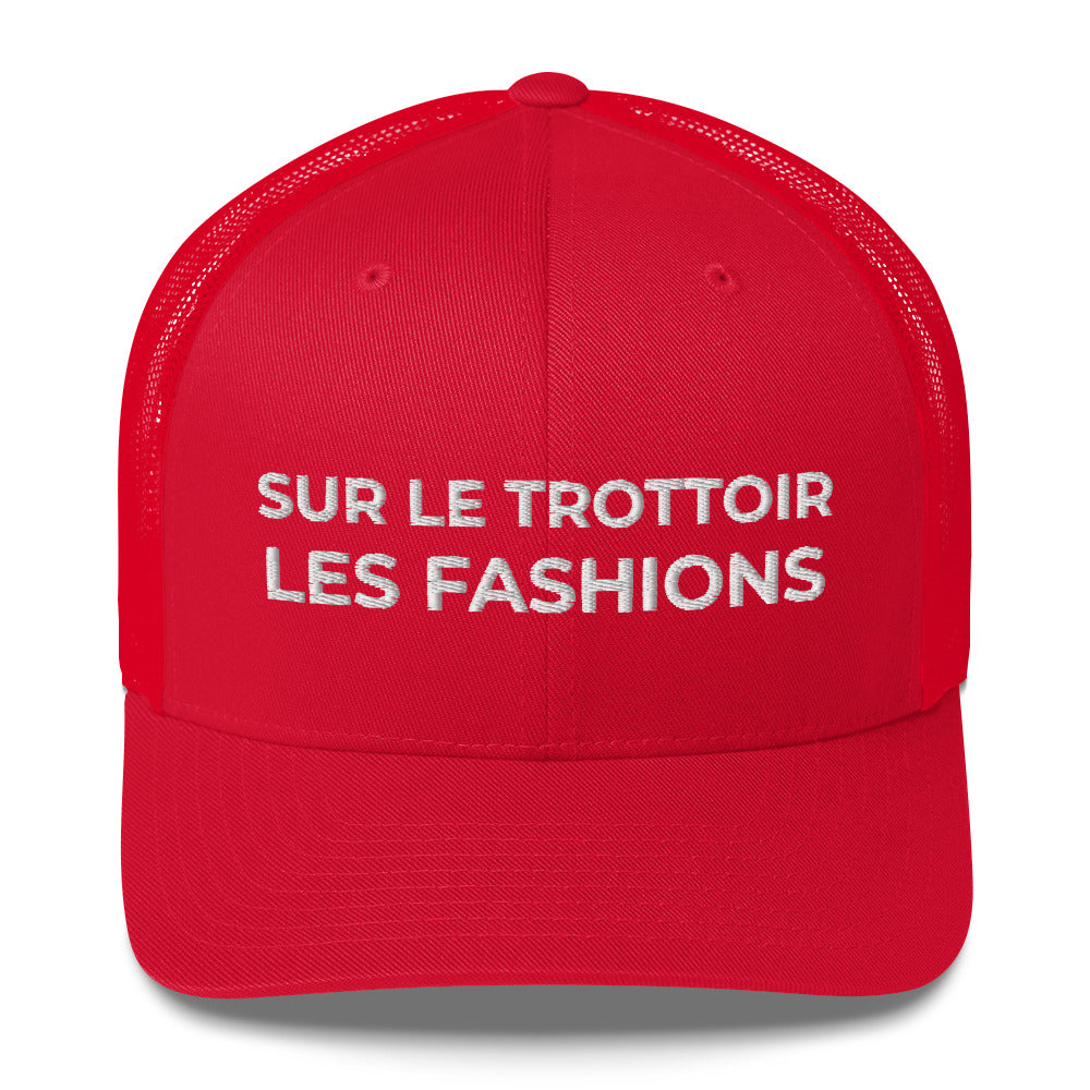 Casquette brodée Sur le trottoir les fashions Rouge - Sedurro