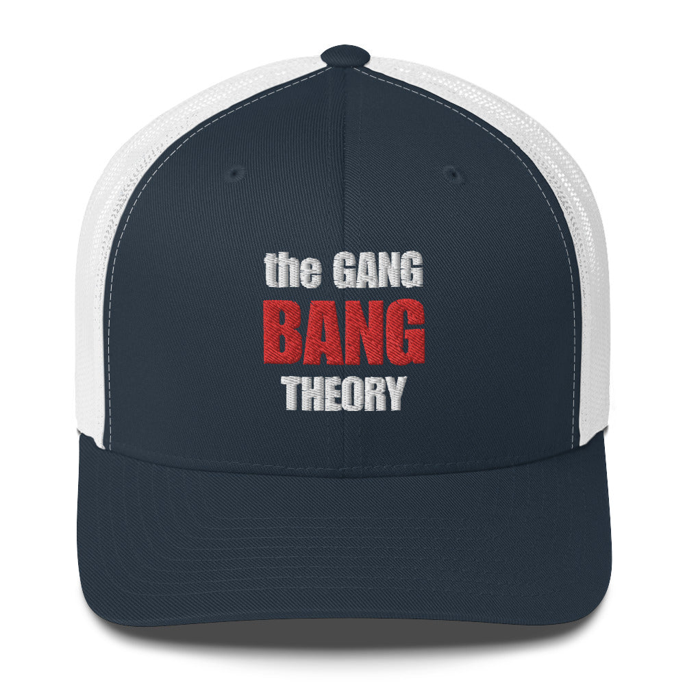Casquette brodée The gang bang theory Bleu Marine Blanc - Sedurro