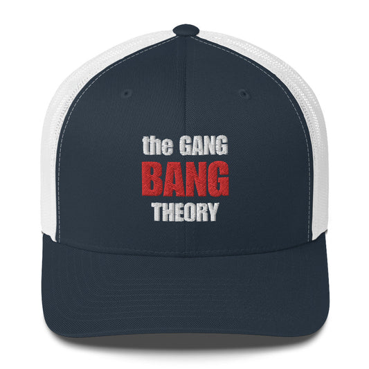 Casquette brodée The gang bang theory Bleu Marine Blanc - Sedurro