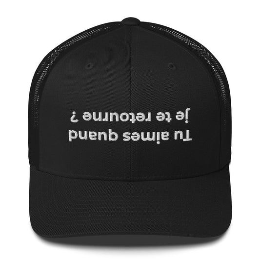 Casquette brodée Tu aimes quand je te retourne Noir - Sedurro