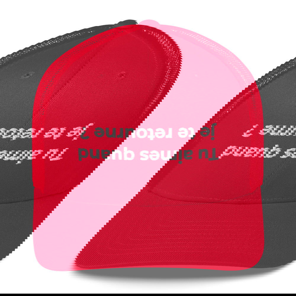 Casquette brodée Tu aimes quand je te retourne Rouge - Sedurro