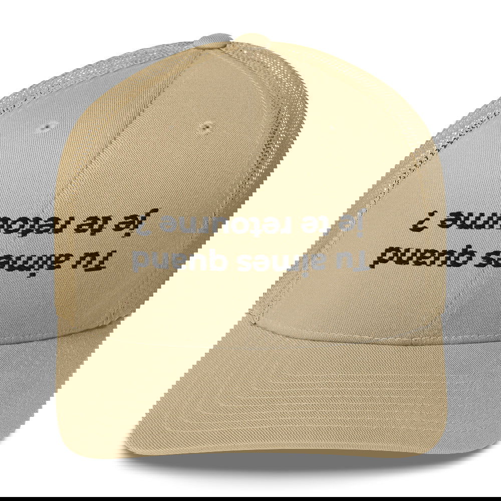 Casquette brodée Tu aimes quand je te retourne Kaki - Sedurro