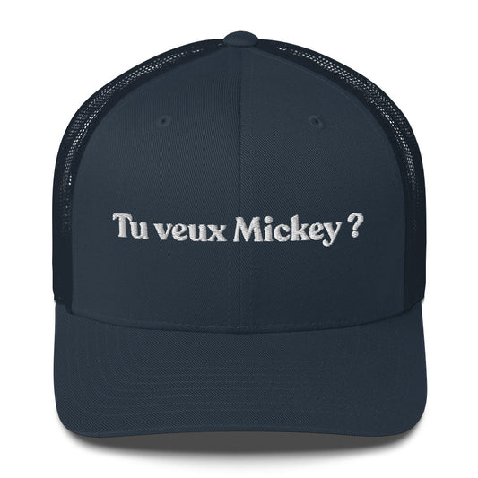 Casquette brodée Tu veux Mickey Bleu Marine - Sedurro