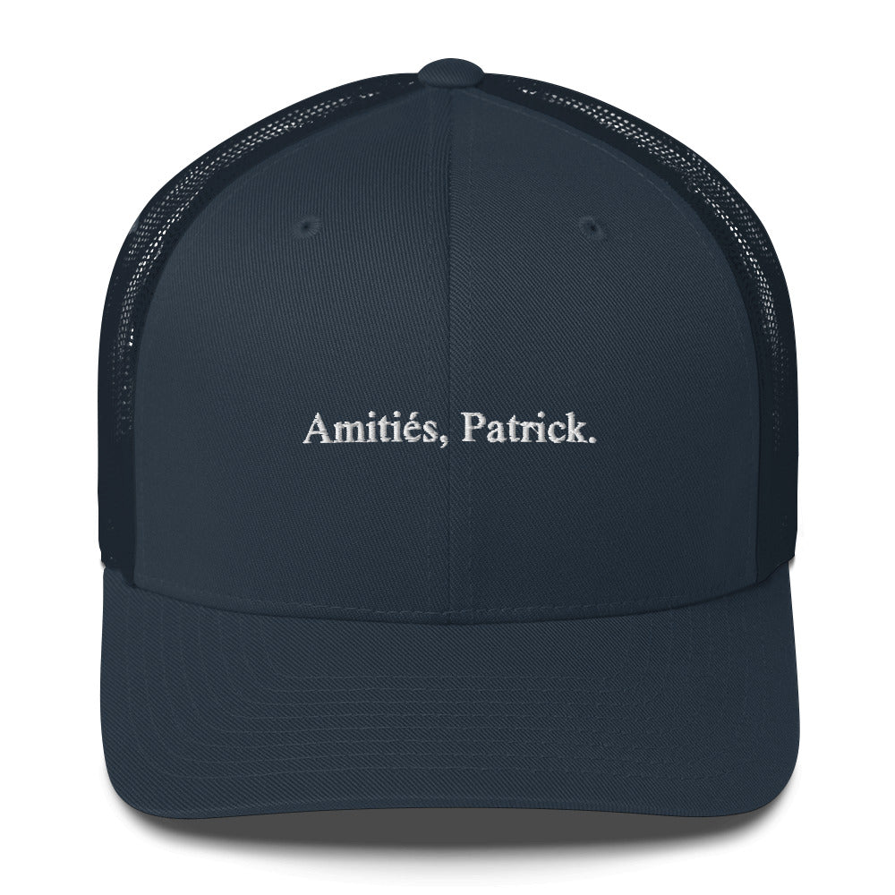 Casquette brodée Amitiés Patrick Bleu Marine - Sedurro
