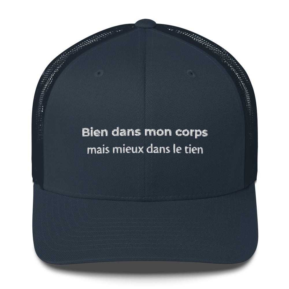 Casquette brodée Bien dans mon corps mais mieux dans le tien - Sedurro