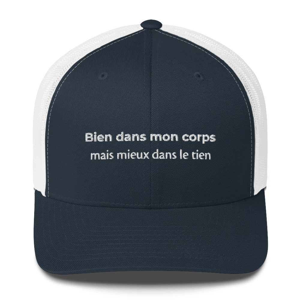 Casquette brodée Bien dans mon corps mais mieux dans le tien - Sedurro