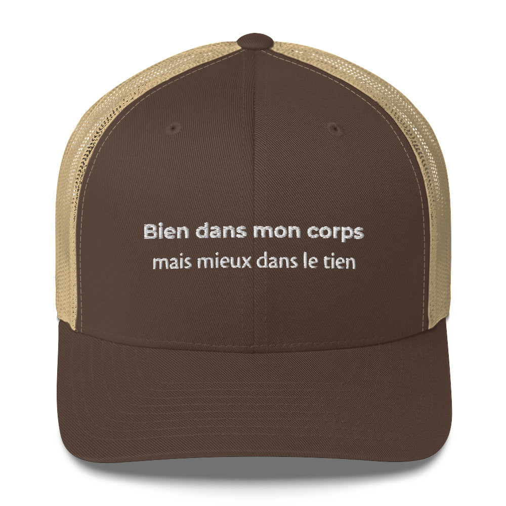 Casquette brodée Bien dans mon corps mais mieux dans le tien - Sedurro