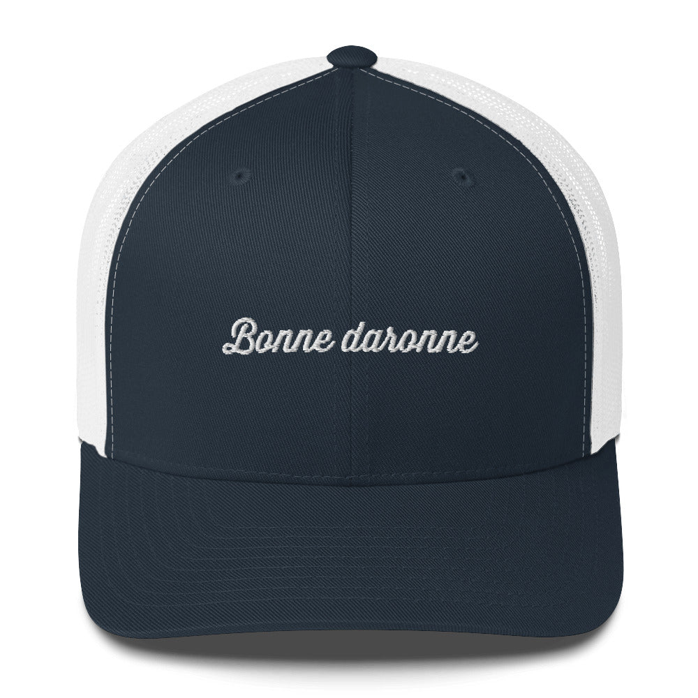 Casquette brodée Bonne daronne Bleu Marine Blanc - Sedurro