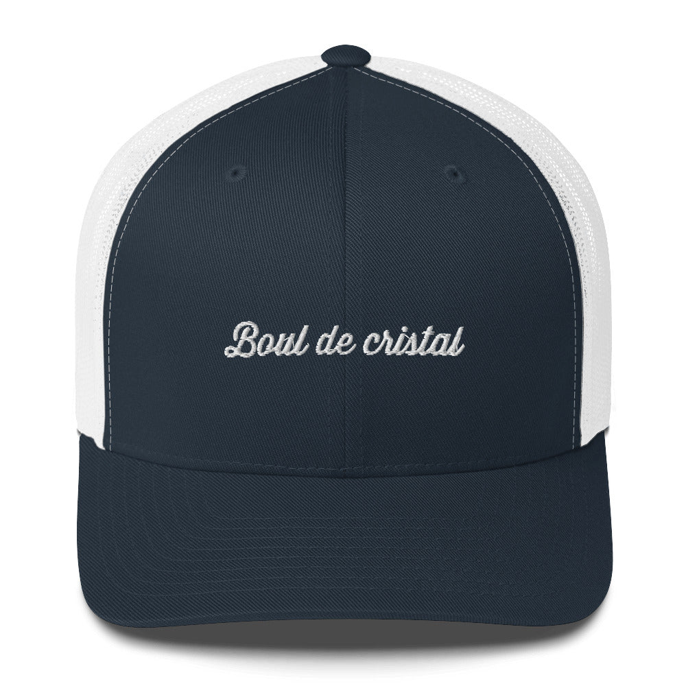 Casquette brodée Boul de cristal Bleu Marine Blanc - Sedurro