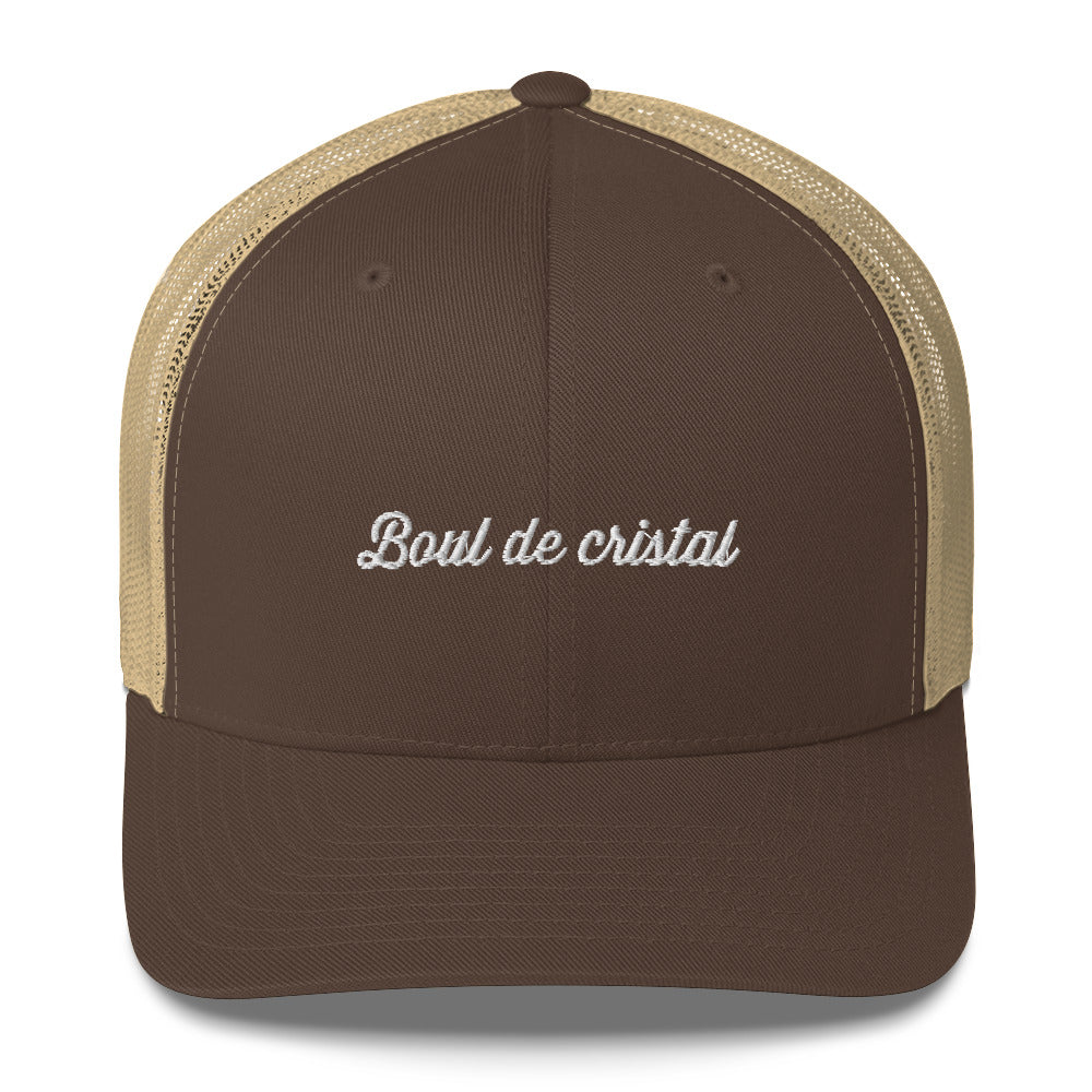 Casquette brodée Boul de cristal Marron Kaki - Sedurro