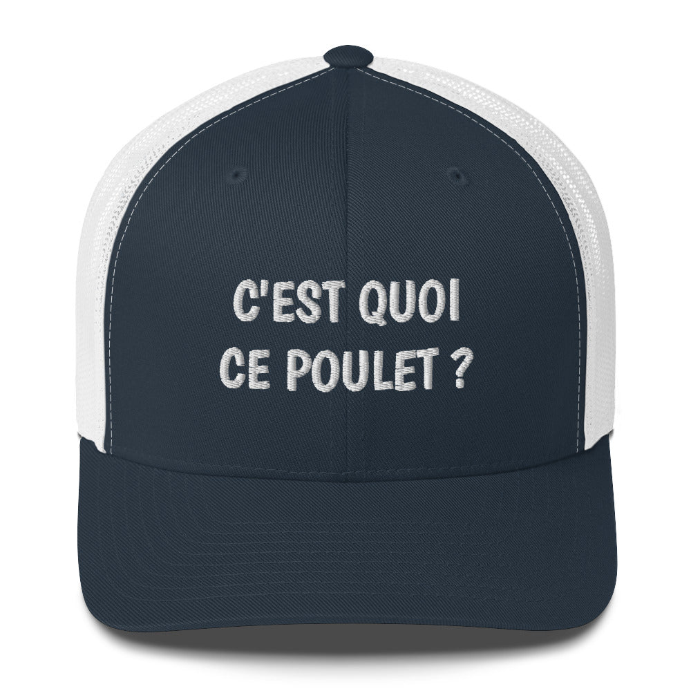 Casquette brodée C'est quoi ce poulet - Sedurro