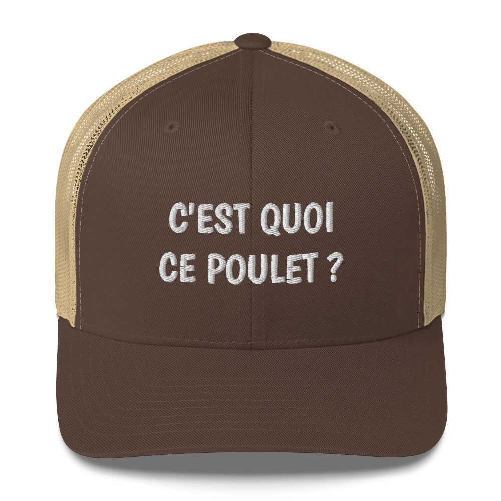 Casquette brodée C'est quoi ce poulet - Sedurro