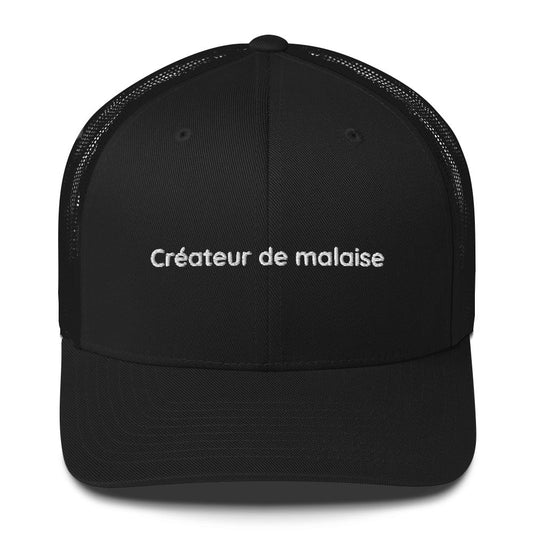 Casquette brodée Créateur de malaise Noir - Sedurro
