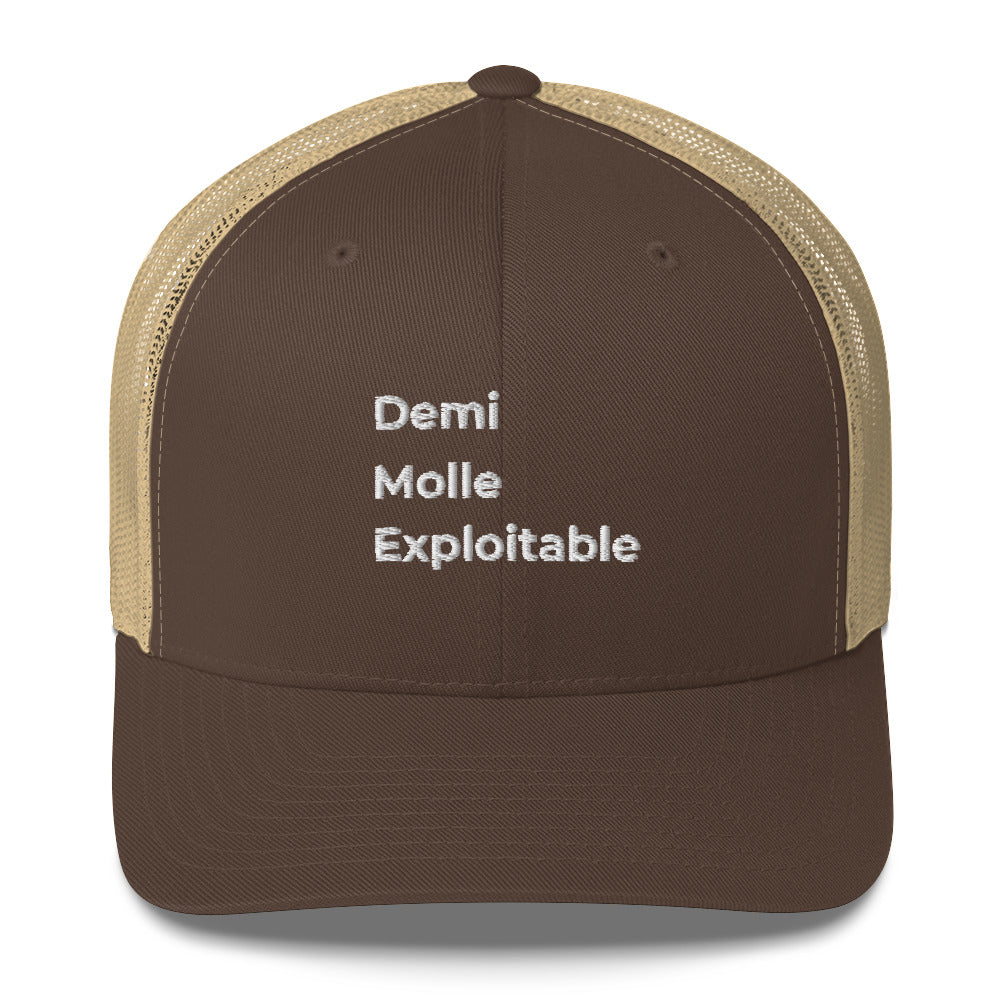 Casquette brodée Demi molle exploitable Marron Kaki - Sedurro