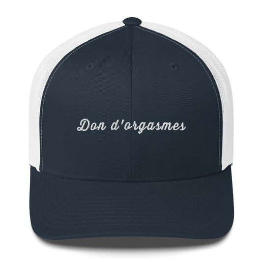Casquette brodée Don d'orgasmes Bleu Marine Blanc - Sedurro