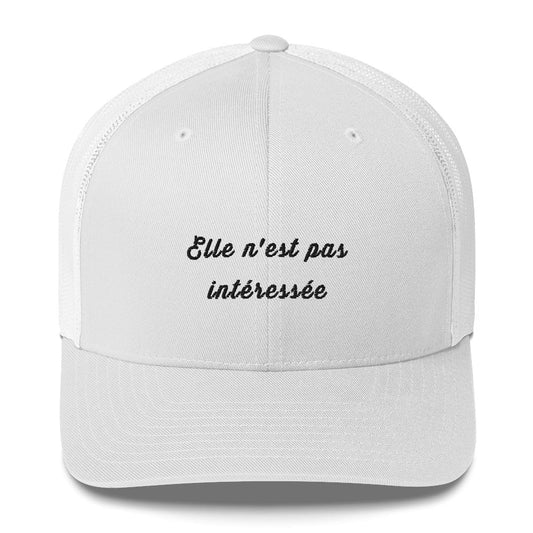 Casquette brodée Elle n'est pas intéressée Blanc - Sedurro
