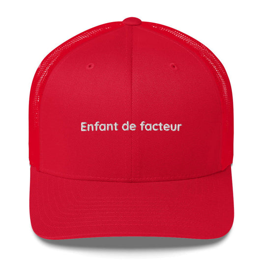 Casquette brodée Enfant de facteur Rouge - Sedurro