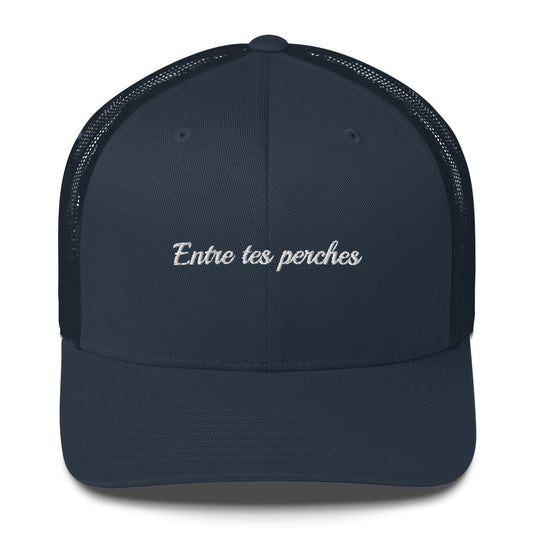 Casquette brodée Entre tes perches Bleu Marine - Sedurro