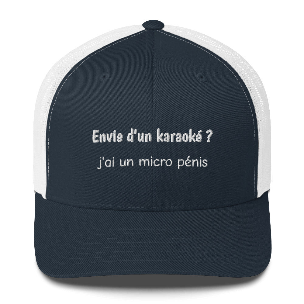 Casquette brodée Envie d'un karaoké j'ai un micro pénis - Sedurro