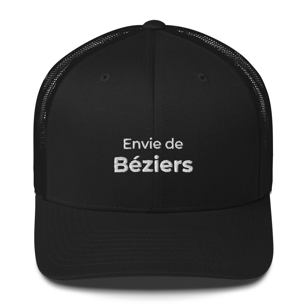 Casquette brodée Envie de Béziers Noir - Sedurro