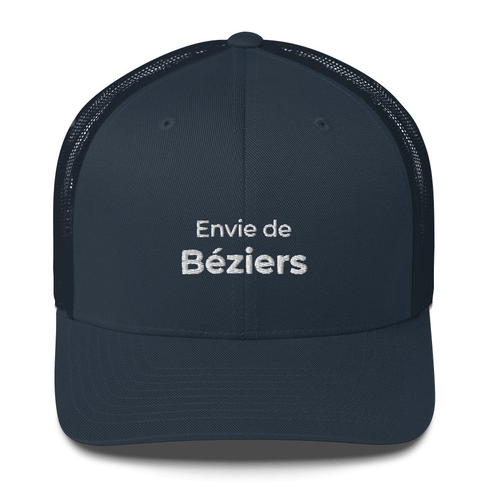 Casquette brodée Envie de Béziers Bleu Marine - Sedurro