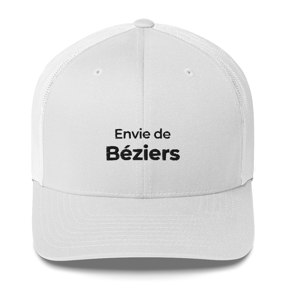 Casquette brodée Envie de Béziers Blanc - Sedurro