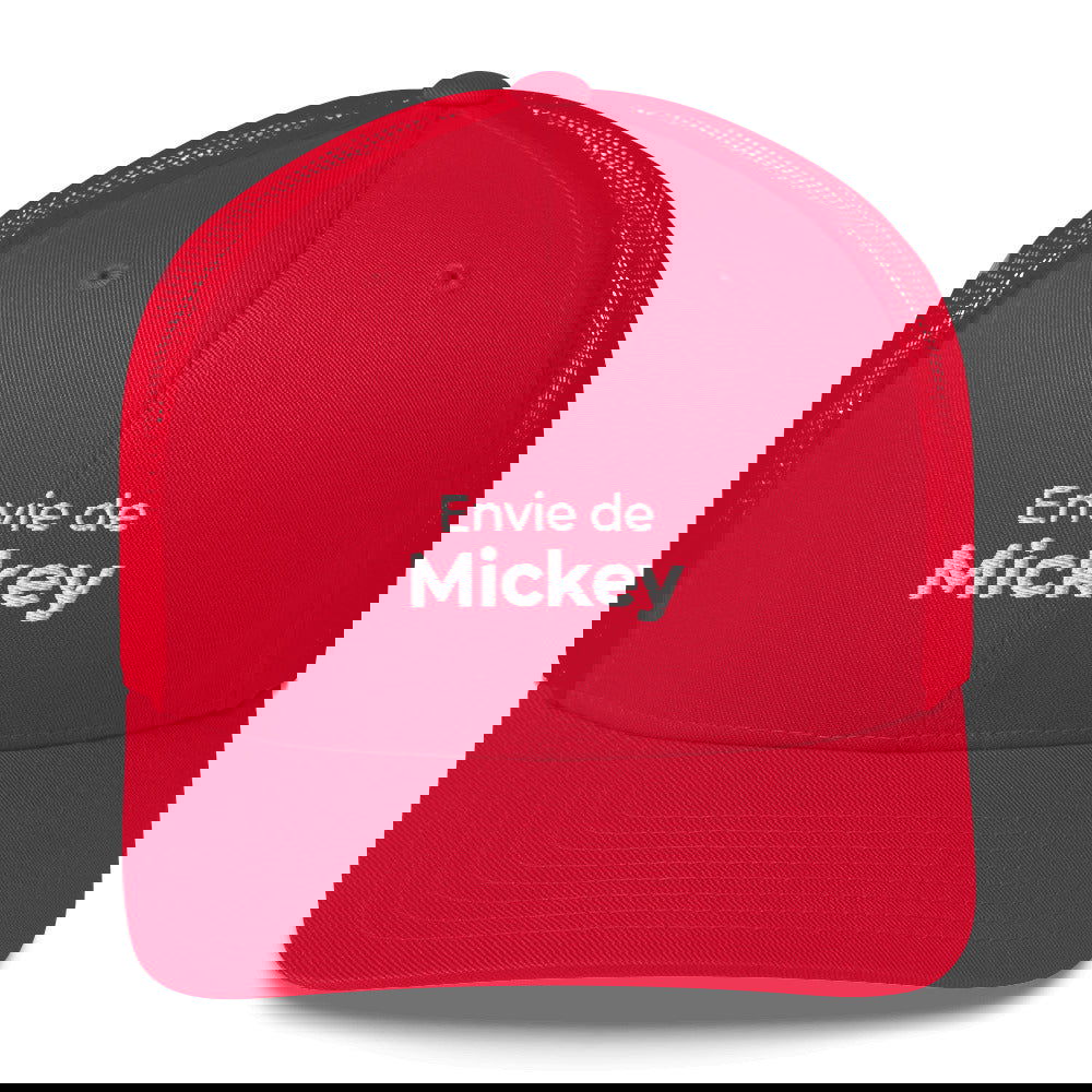Casquette brodée Envie de Mickey Rouge - Sedurro
