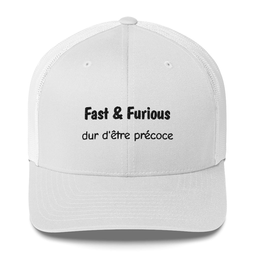 Casquette brodée Fast & Furious dur d'être précoce Blanc - Sedurro