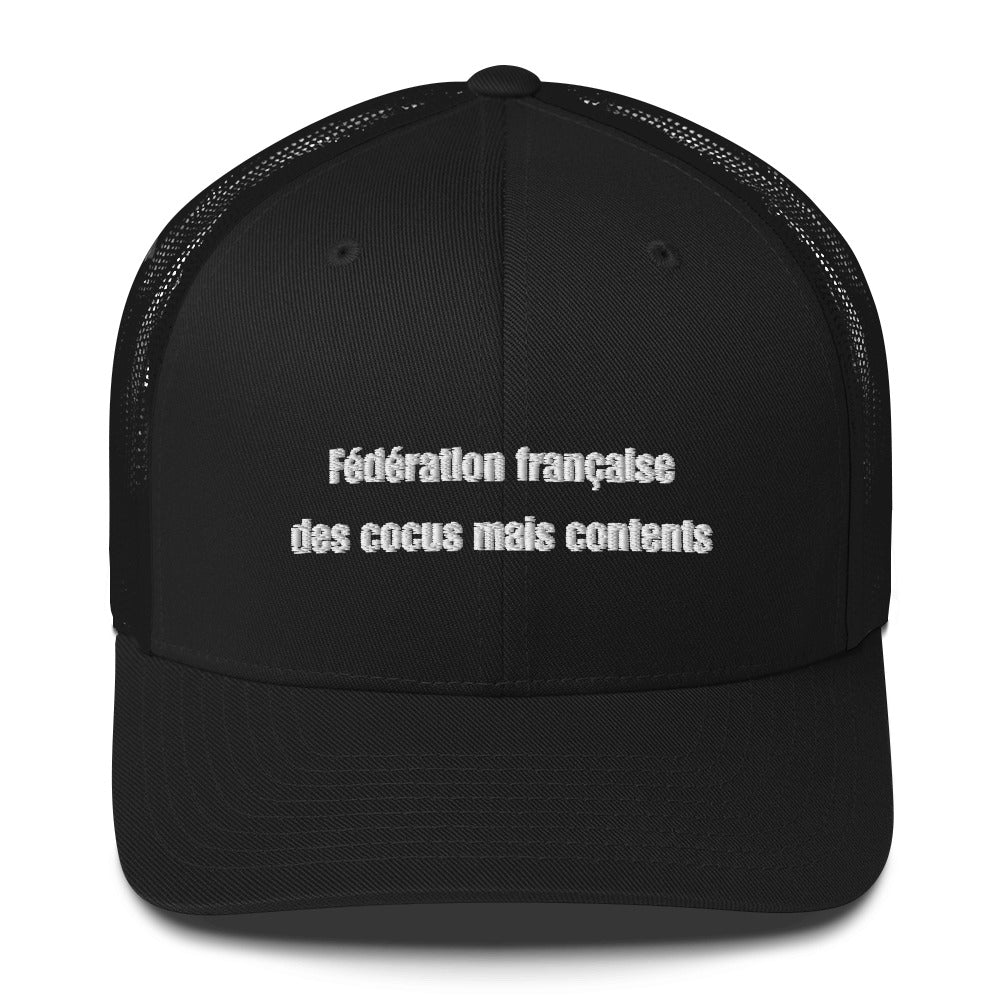Casquette brodée Fédération française des cocus mais contents - Sedurro