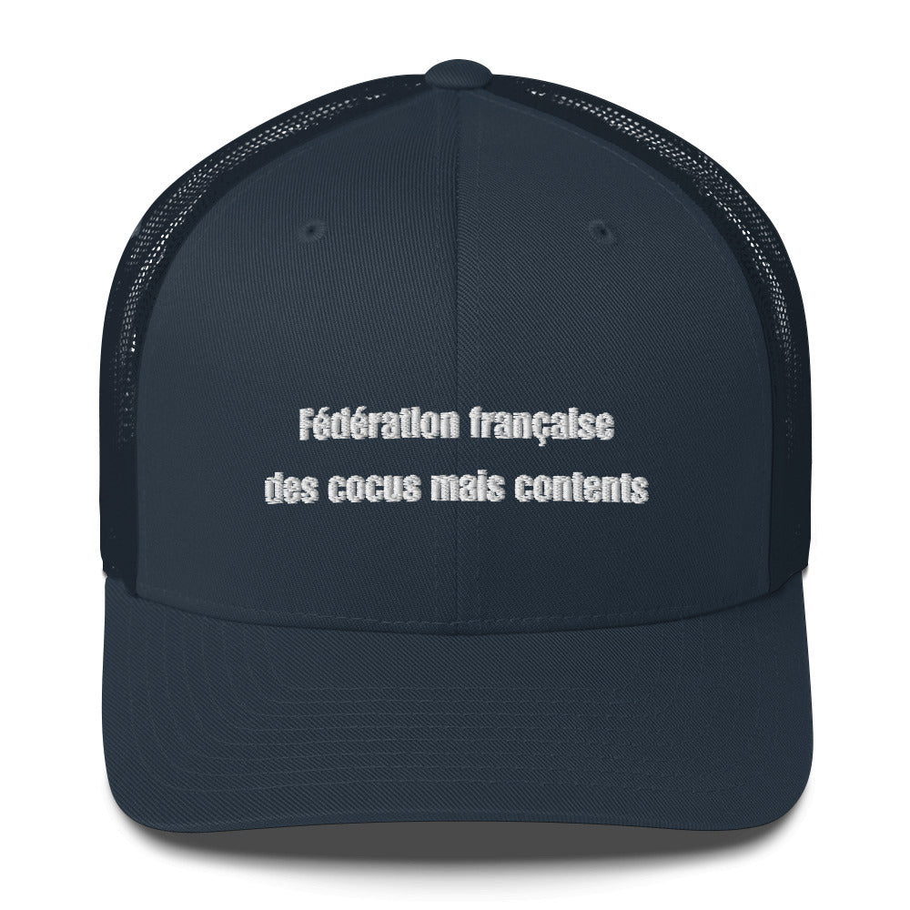 Casquette brodée Fédération française des cocus mais contents - Sedurro