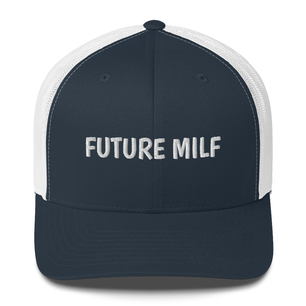 Casquette brodée Future milf Bleu Marine Blanc - Sedurro