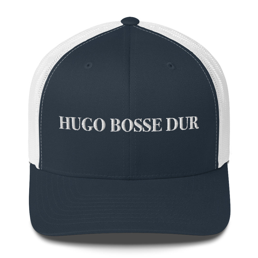 Casquette brodée Hugo Bosse dur Bleu Marine Blanc - Sedurro