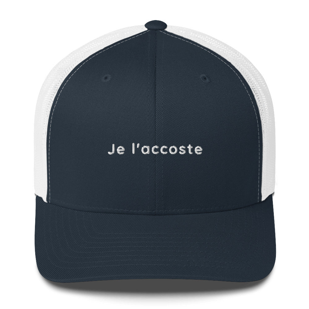 Casquette brodée Je l'accoste Bleu Marine Blanc - Sedurro