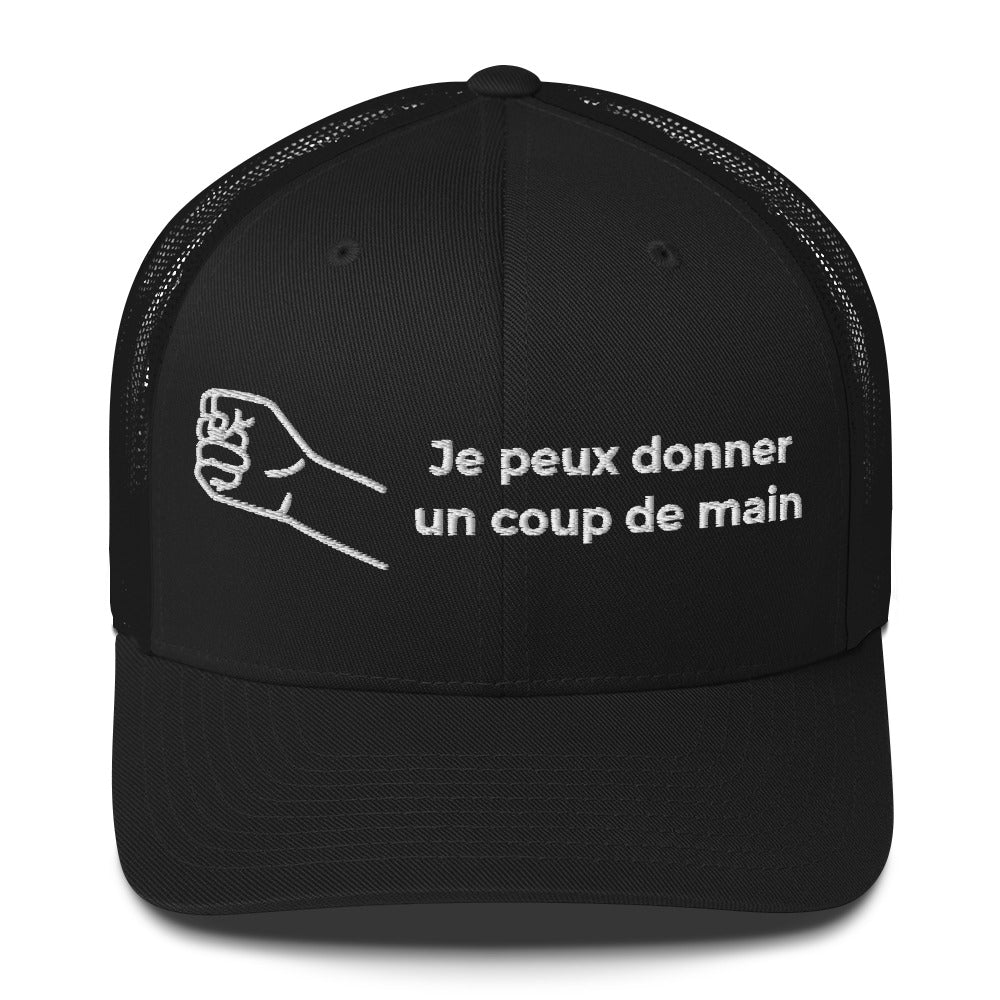 Casquette brodée Je peux donner un coup de main fist Noir - Sedurro
