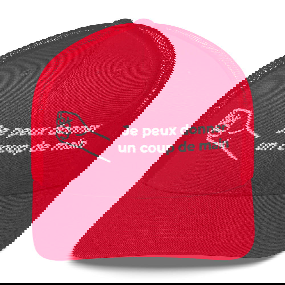 Casquette brodée Je peux donner un coup de main fist Rouge - Sedurro