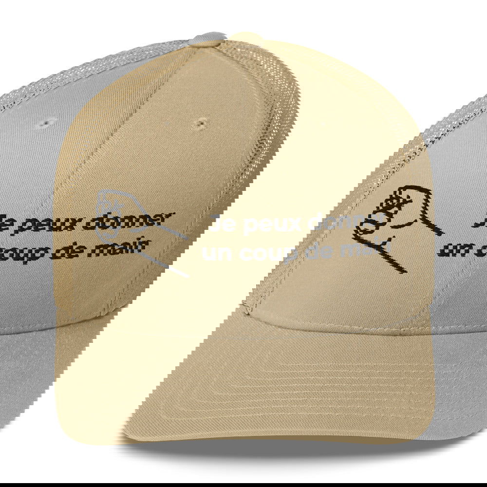 Casquette brodée Je peux donner un coup de main fist Kaki - Sedurro