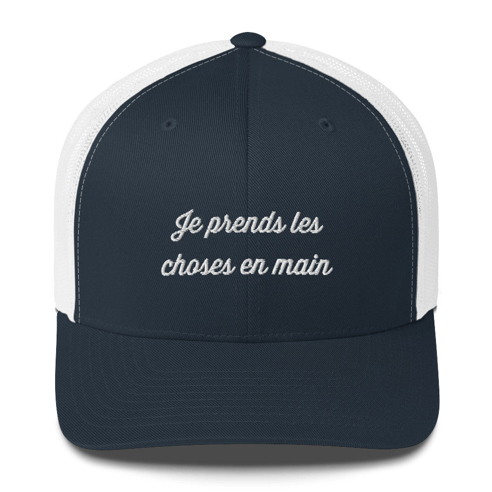 Casquette brodée Je prends les choses en main - Sedurro